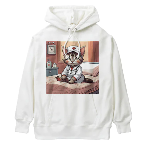 看護師気分の子猫1 Heavyweight Hoodie