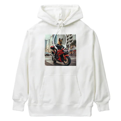 街角の犬ライダー Heavyweight Hoodie