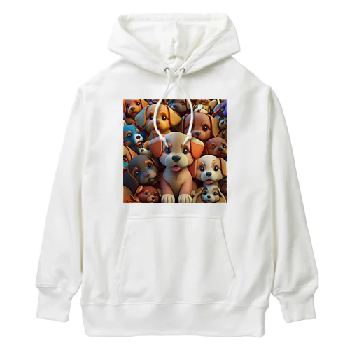 愉快な子犬達 Heavyweight Hoodie