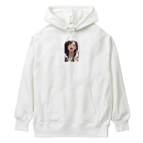 黒髪美少女　美鈴ちゃんメガネ Heavyweight Hoodie