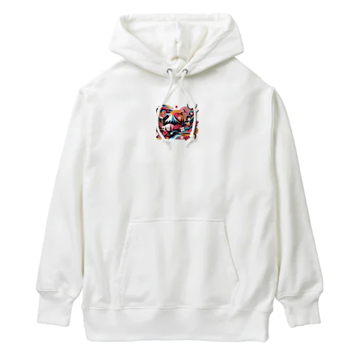 日本の伝統と現代アートの融合 Heavyweight Hoodie