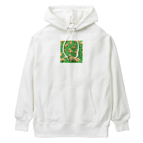 ドット絵　たくさんのゴールデンレトリバー２ Heavyweight Hoodie