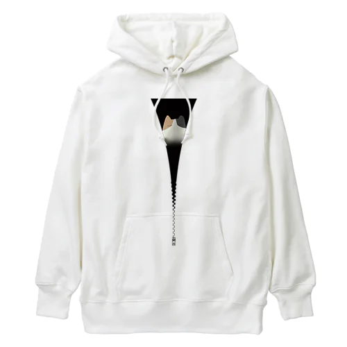 ファスナー猫　三毛もた Heavyweight Hoodie