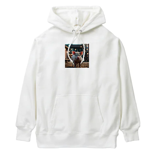 リアルな豚 Heavyweight Hoodie