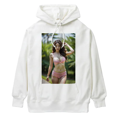 「海辺の恋模様: AI美女のビーチウェア・ファンタジー」vol248 Heavyweight Hoodie