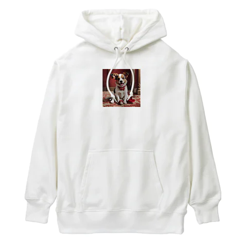 スリッパを持ち出している犬 Heavyweight Hoodie