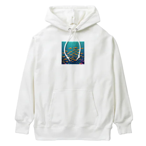 海中を泳ぐ魚のひれ Heavyweight Hoodie