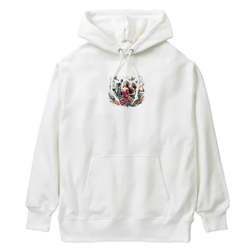 美しい女性がオペラを歌っています Heavyweight Hoodie