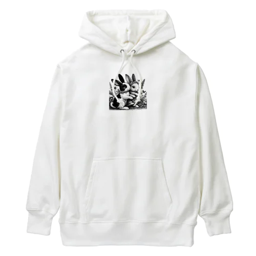 シンプルにかわいいウサギのグッズ Heavyweight Hoodie