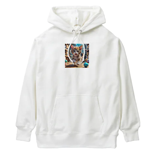 Kikimimiネコ（走る） Heavyweight Hoodie