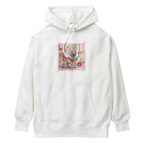 パステルカラーのハチドリ💞 Heavyweight Hoodie