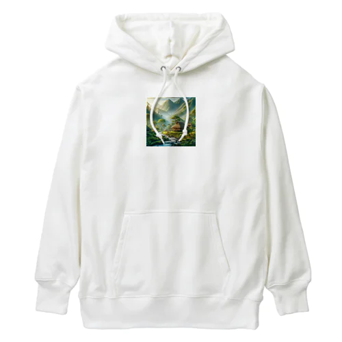 水彩画家丸山晩霞の近代画像グッズ2 Heavyweight Hoodie