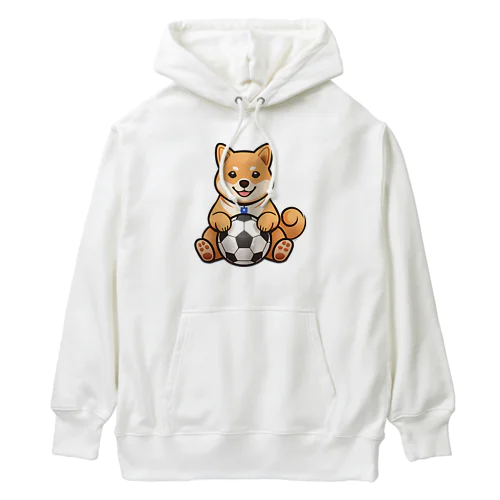 サッカー好きな巨柴 Heavyweight Hoodie