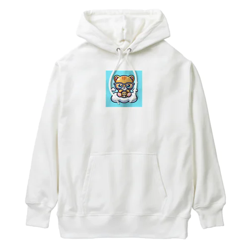 キュートなキャット Heavyweight Hoodie