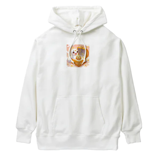 金運アップの白蛇ちゃん玉手箱開ける Heavyweight Hoodie