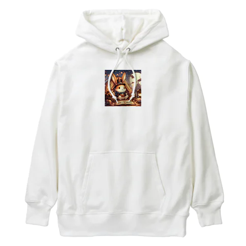 スチームパンクの世界で旅するウサギさん Heavyweight Hoodie