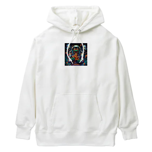 亀型エイリアン、ピザを食す！ Heavyweight Hoodie