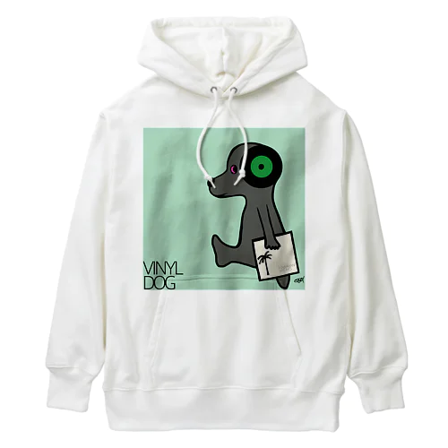 Vinyl Dog Green ear Heavyweight Hoodie