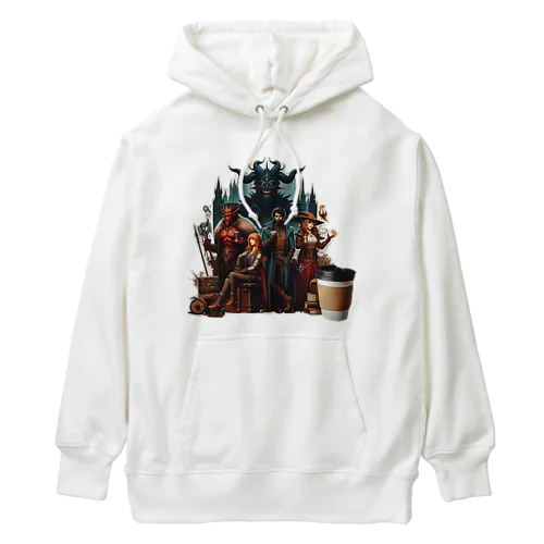 戦いの後のコーヒータイム Heavyweight Hoodie