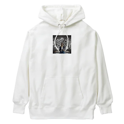 知的で魅力的な女性 Heavyweight Hoodie