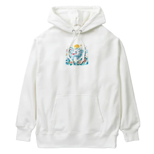 カワイイ白りゅう。 Heavyweight Hoodie