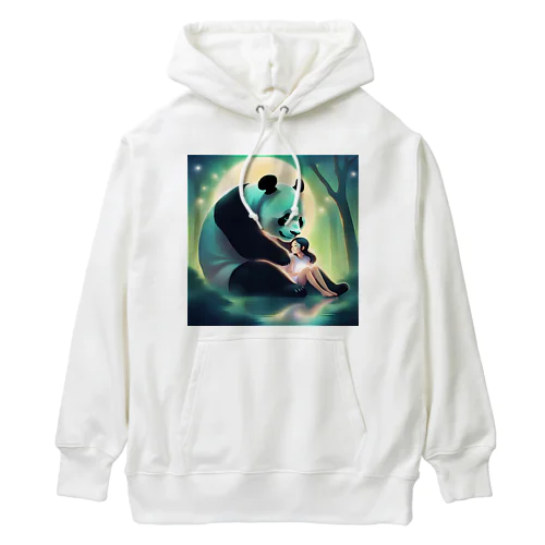 月夜のパンダと女の子5 Heavyweight Hoodie