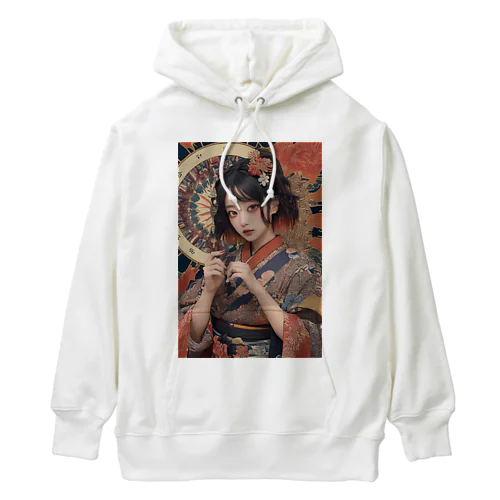 浮世絵風美女 Heavyweight Hoodie