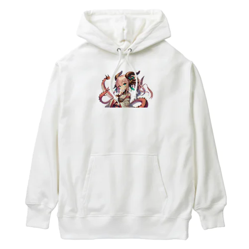 愛らしい龍娘 Heavyweight Hoodie