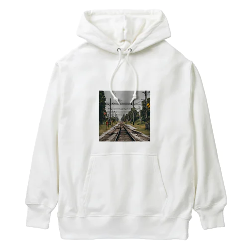 鉄道レールデザイン Heavyweight Hoodie