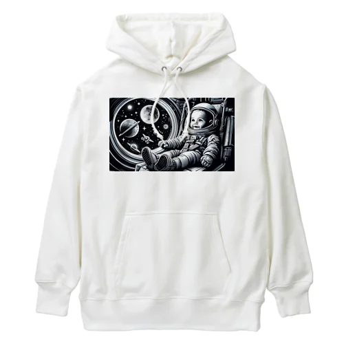 宇宙船に乗った赤ちゃん4 Heavyweight Hoodie