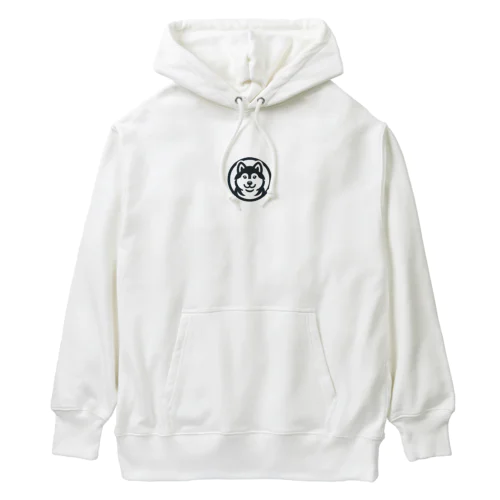 ブラックシバのキュートなロゴマーク Heavyweight Hoodie