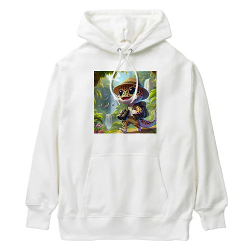 探検家のヒョウモントカゲモドキ Heavyweight Hoodie