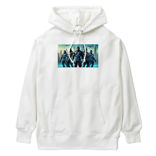 未来のヒーローに変身したゴリラ Heavyweight Hoodie