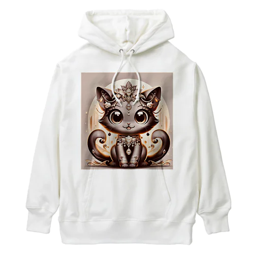 可愛く美しく煌びやかな猫の神様 Heavyweight Hoodie