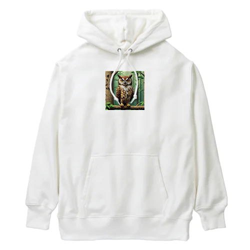 魅力溢れる幸福のフクロウ Heavyweight Hoodie