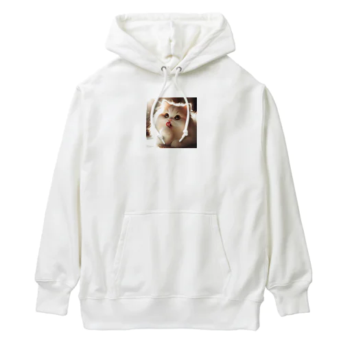 声だして　呼び込むねこちゃん Heavyweight Hoodie