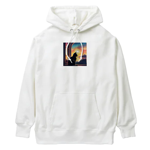 黒猫 黒ちゃん Heavyweight Hoodie