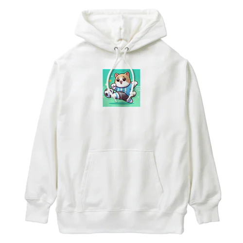 シュートをする猫 Heavyweight Hoodie