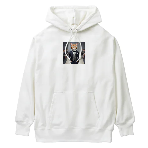 ランウェイを歩くモデル猫 Heavyweight Hoodie