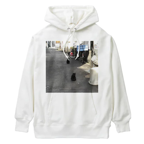 黒猫三連星 路地 Heavyweight Hoodie