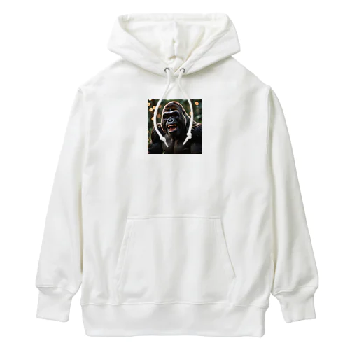 喜んでいるゴリラ Heavyweight Hoodie