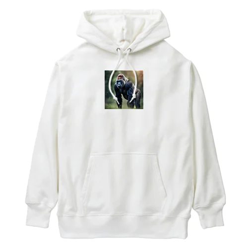 負けず嫌いなゴリラ Heavyweight Hoodie