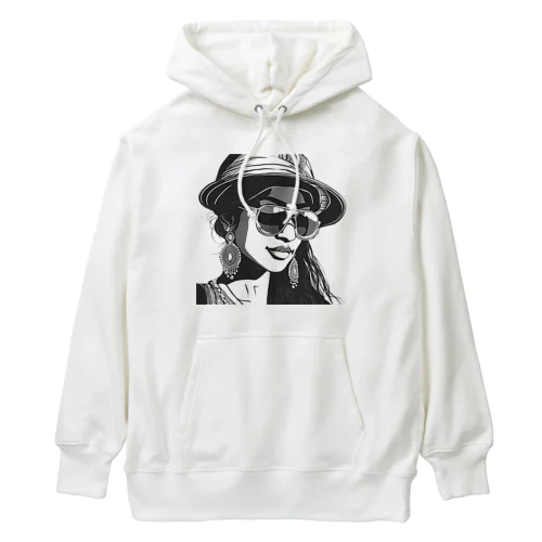 サングラスガール Heavyweight Hoodie