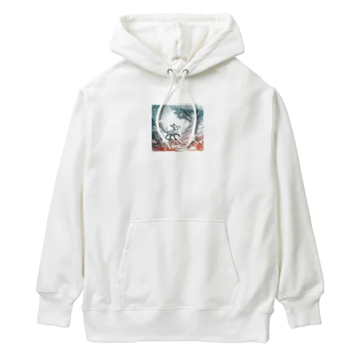 狐の冒険：魔法の森 Heavyweight Hoodie