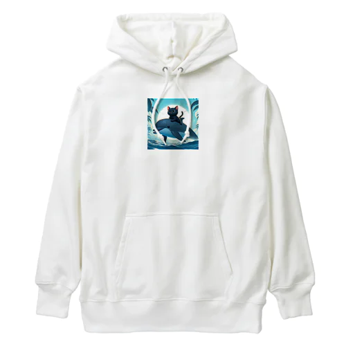 イルカにのる猫 Heavyweight Hoodie