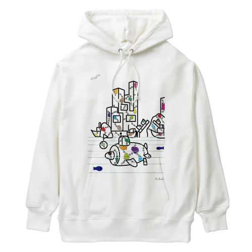 ボロい潜水艦や港 Heavyweight Hoodie