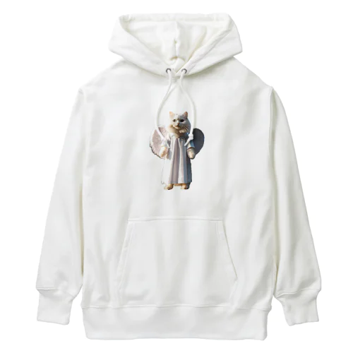 かわいい天使の子猫と悪魔の子猫 Heavyweight Hoodie