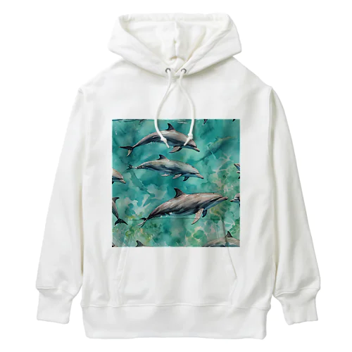 ハワイのイルカ Heavyweight Hoodie