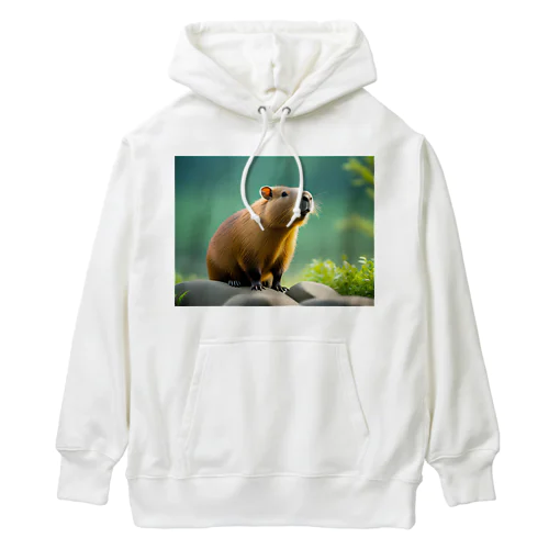 可愛いカピバラ Heavyweight Hoodie