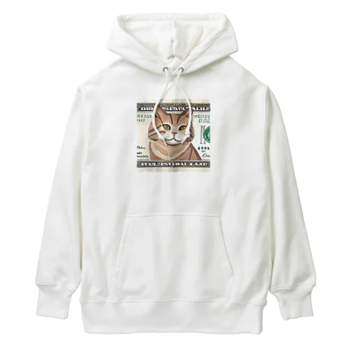 100ドル札の猫 Heavyweight Hoodie